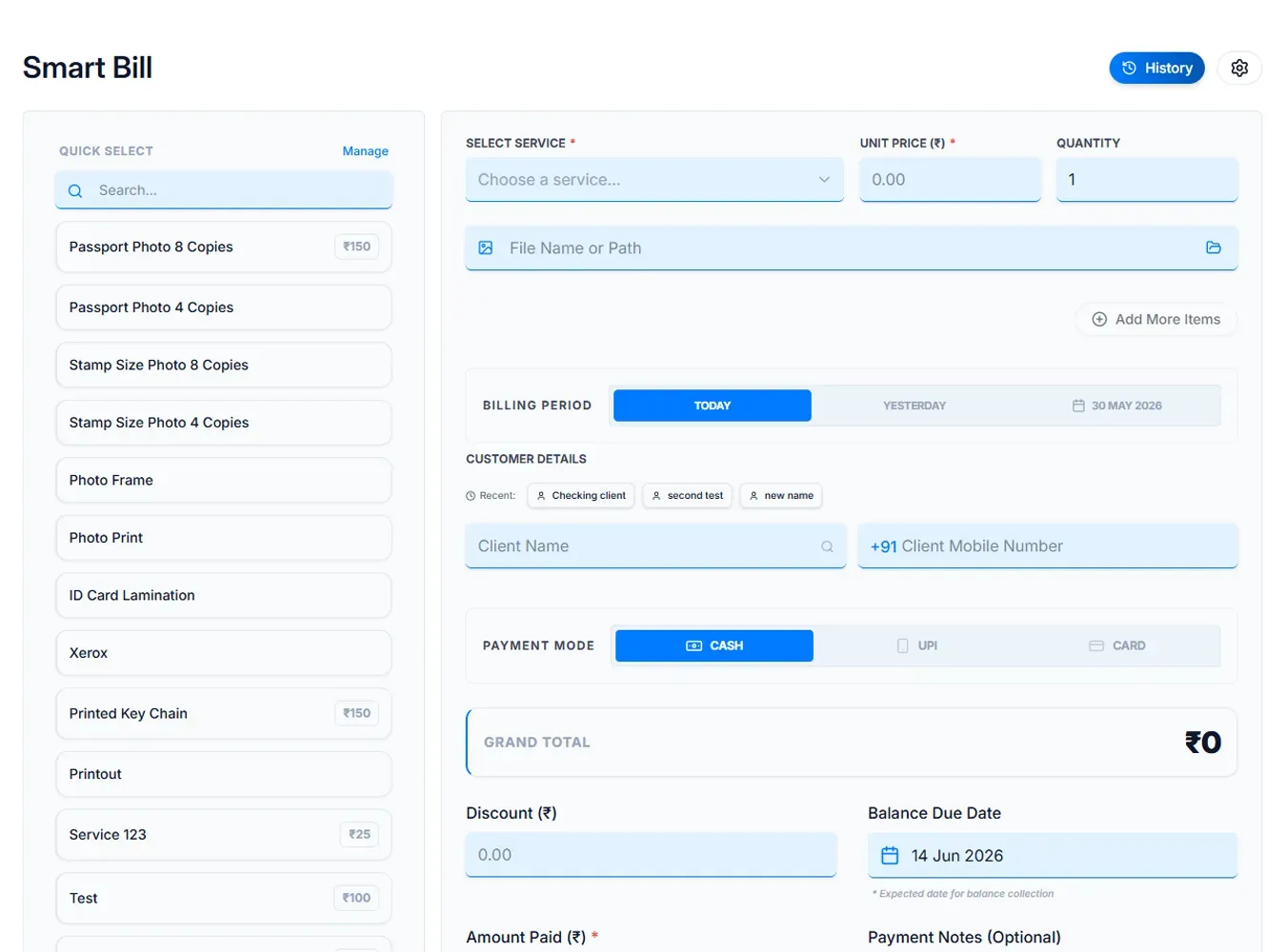 Studio Billing & Invoices